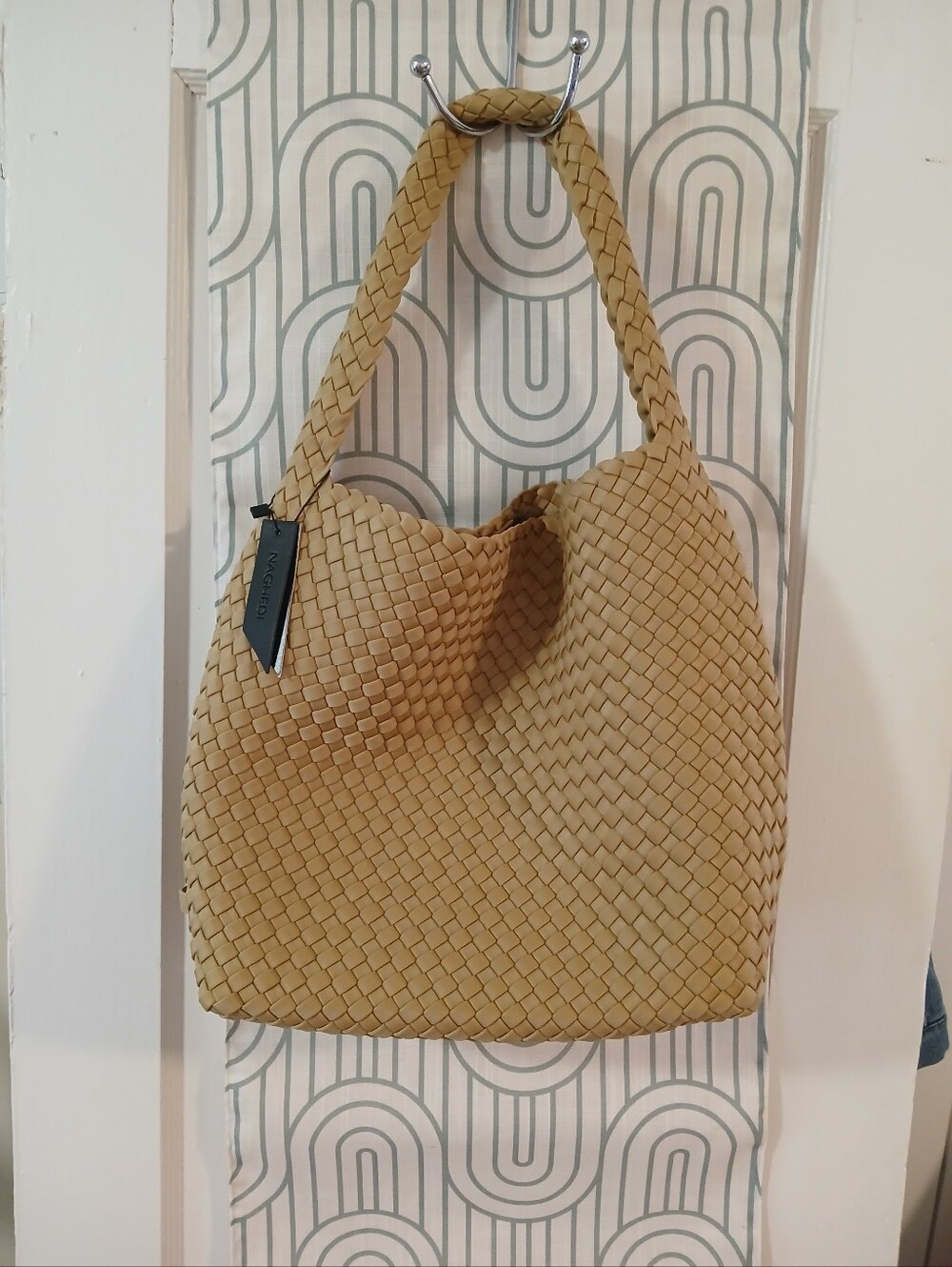 NAGHEDI Nomad Medium Hobo Bag in Camel with Companion Pouch